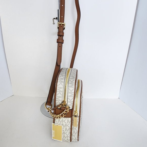 Michael Kors Jet Set Travel Chain Crossbody - Vanilla - NWT - Picture 6 of 9